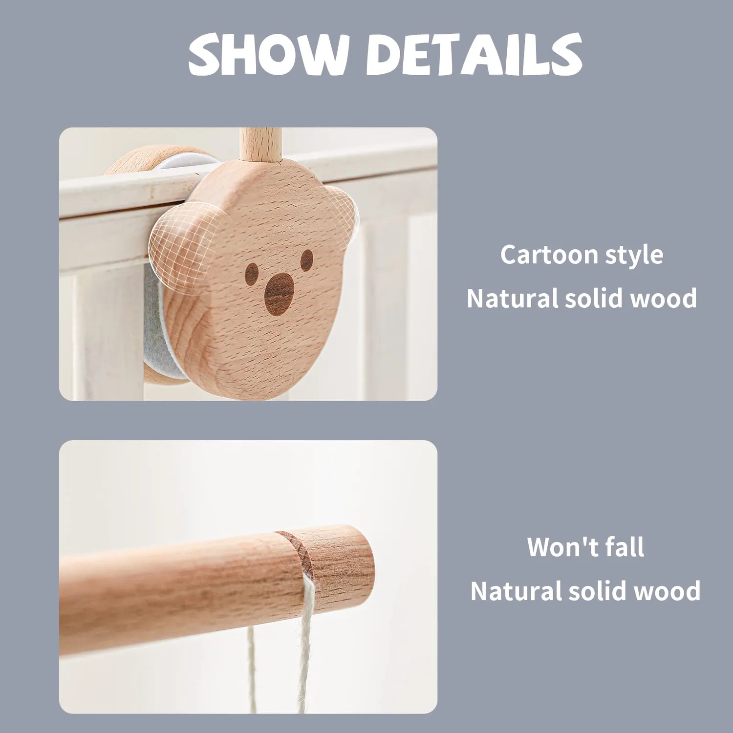 let's make Bär Mobile-Halter Holz höhenverstellbar