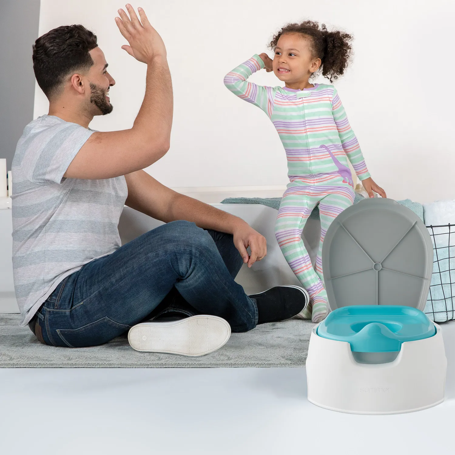 Summer 2-in-1 Step Up Töpfchen mit Tritthocker weiß