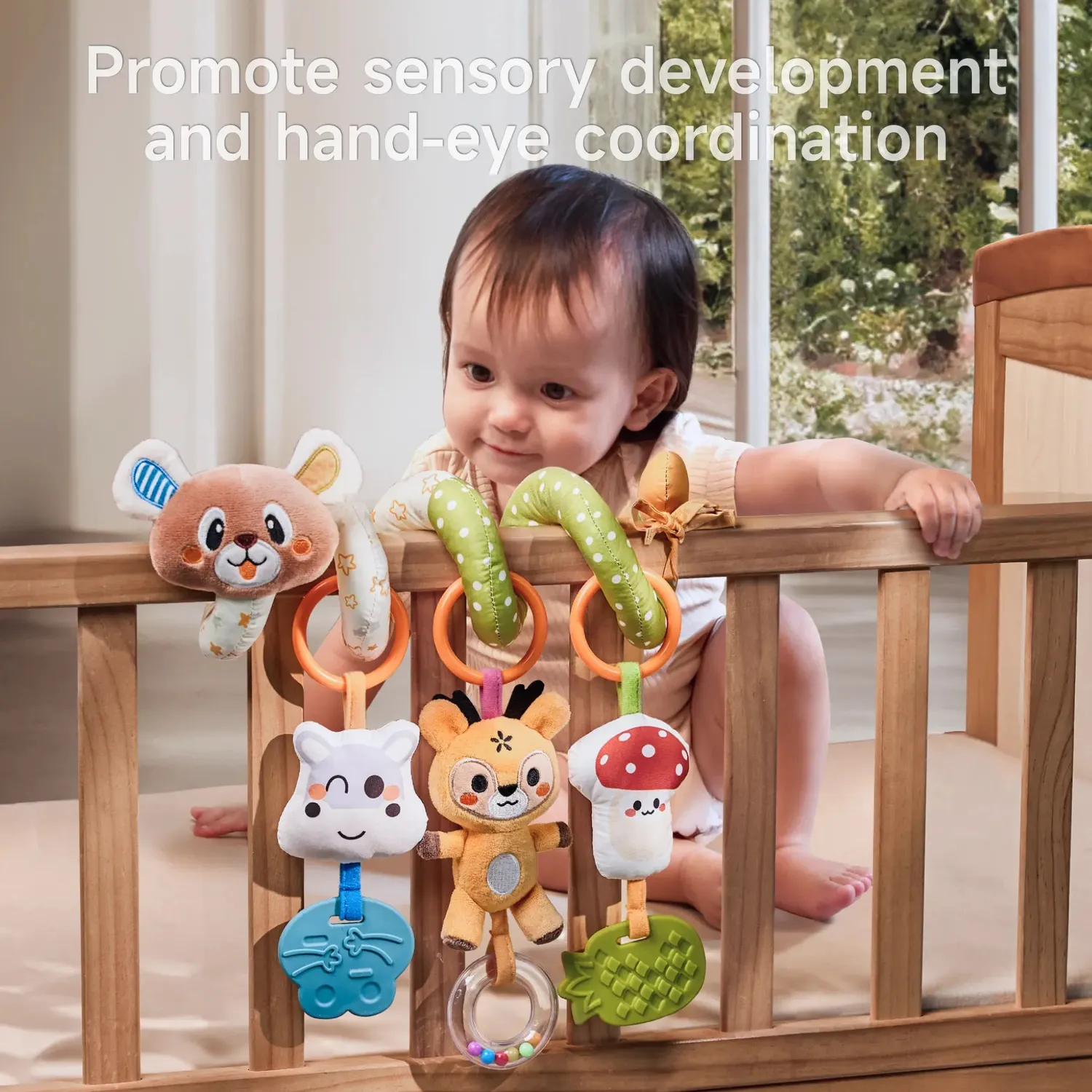 TUMAMA Bär Spirale Spielzeug Kinderwagen Rassel