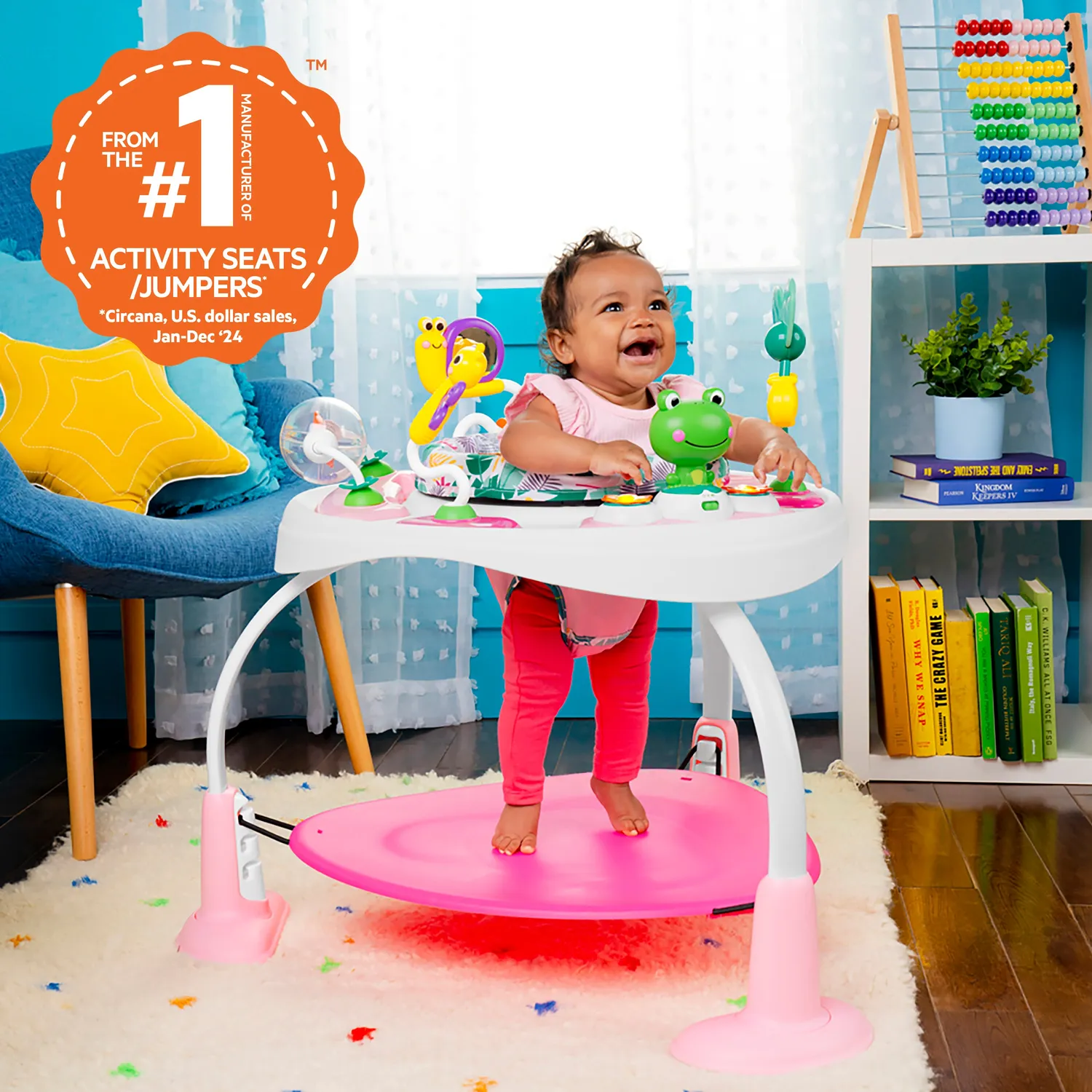 Bright Starts Bounce Bounce Baby Activity-Center Playful Palms