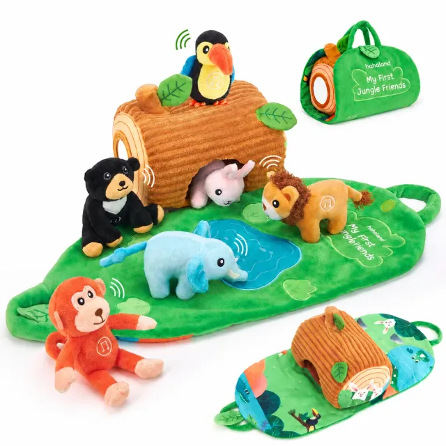 hahaland My First Plush Jungle Kuscheltier-Set 8-tlg