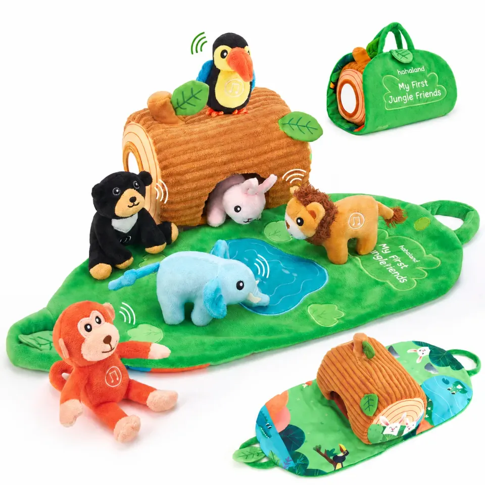 hahaland My First Plush Jungle Kuscheltier-Set 8-tlg