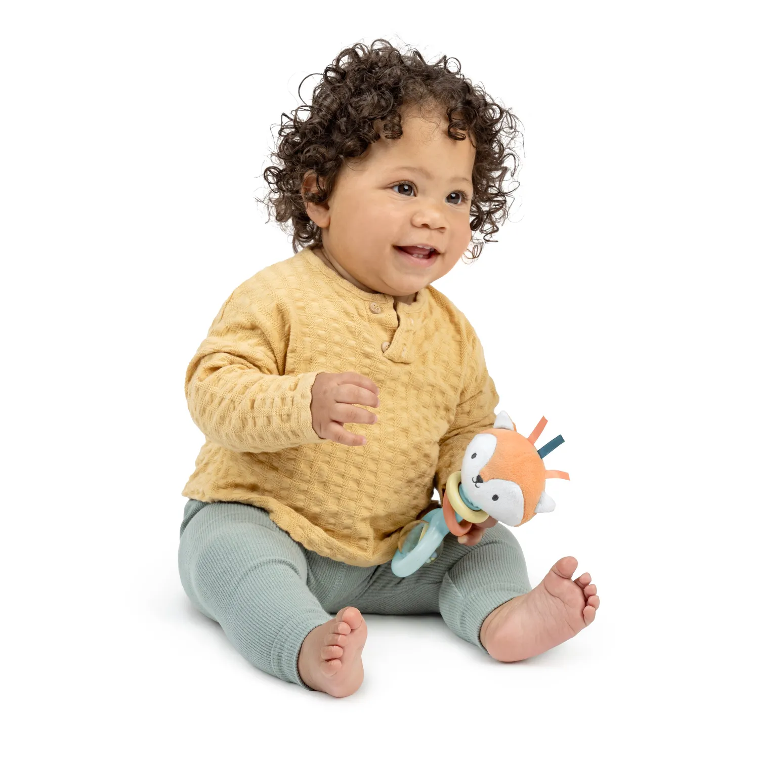 Ingenuity Kitt Babyrassel Ring Fuchs pflanzenbasiert 0-36 Monate