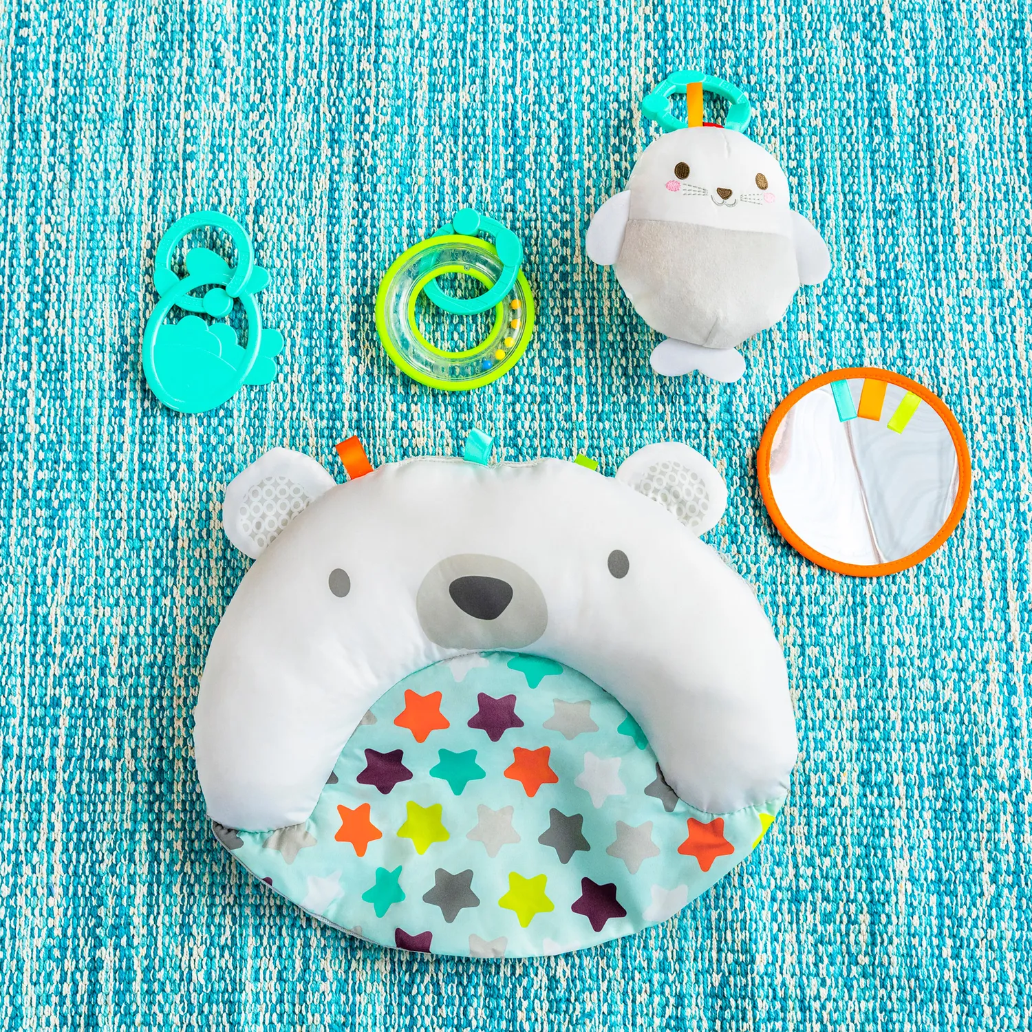 Bright Starts Tummy Time Prop & Play Spielmatte Eisbär