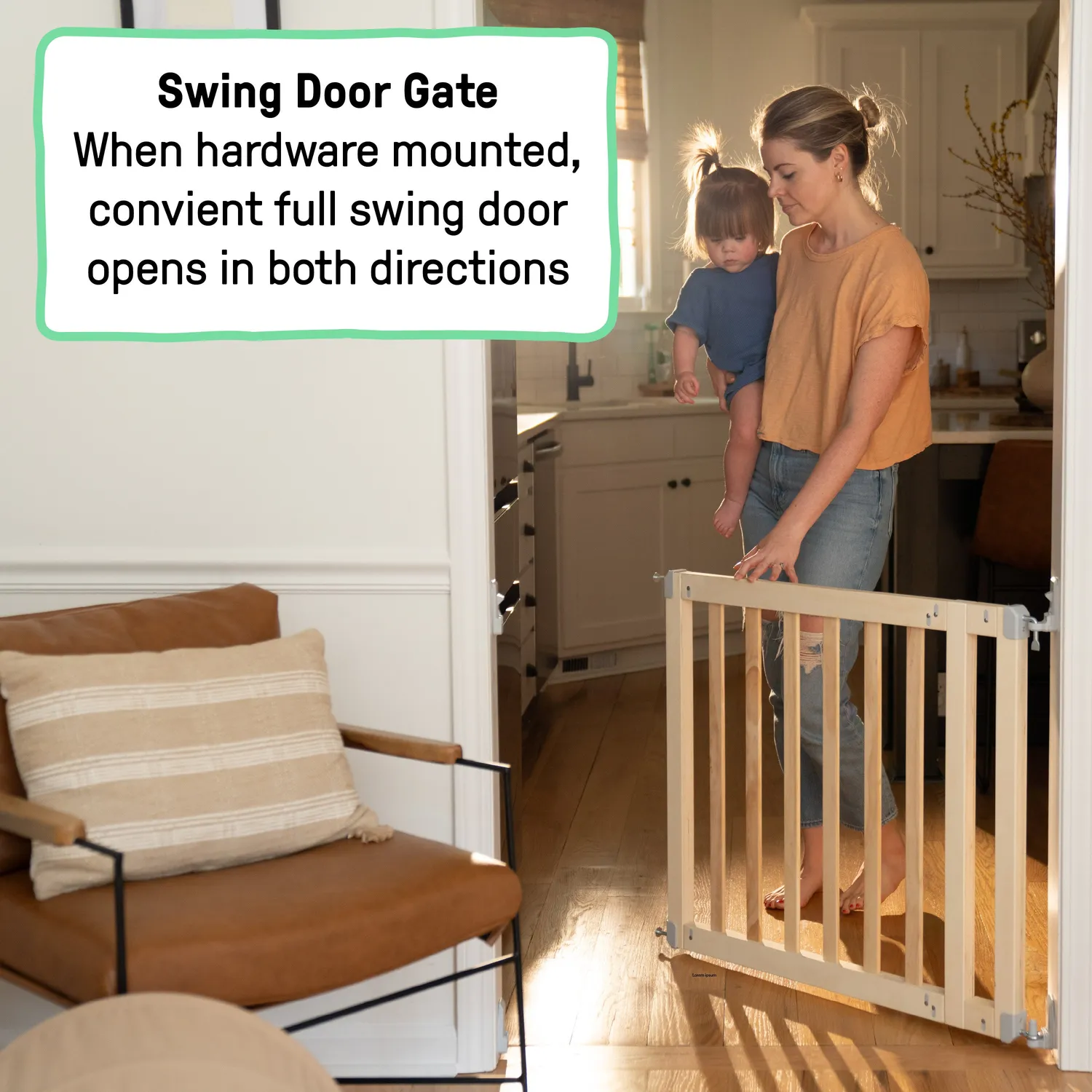 Ingenuity Doorway 36S Türschutzgitter Natur 76-91 cm