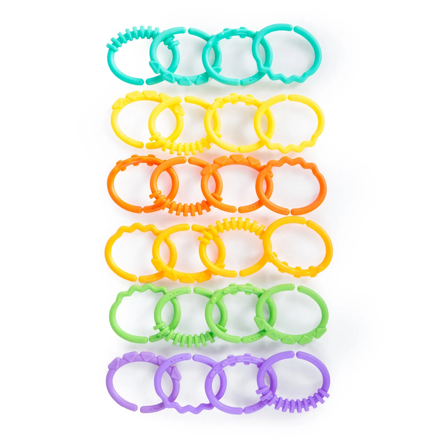 Bright Starts Lots of Links Spielringe 24er-Pack bunt flexibel
