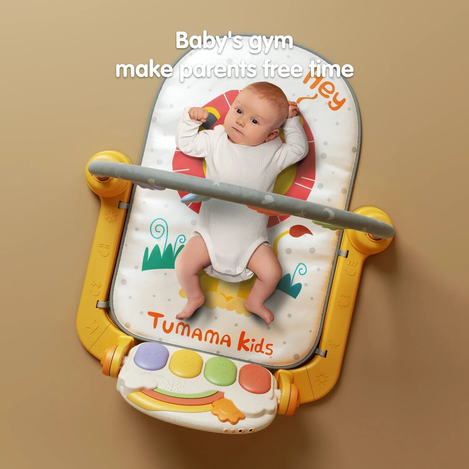 TUMAMA Baby Play Gym TM243 Spieldecke Tiger Klavier