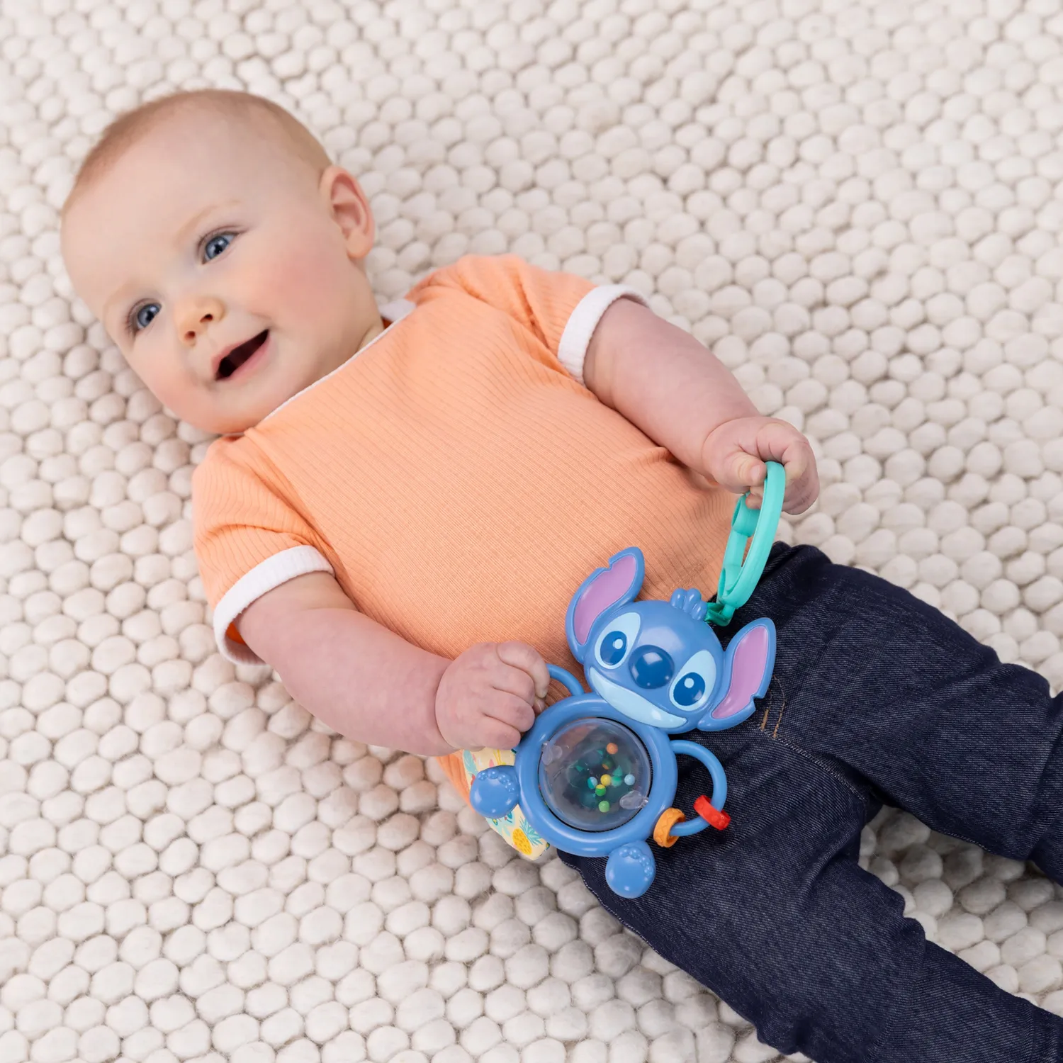 Disney Baby Stitch Tummy Tumble Spielzeug mit C-Ring