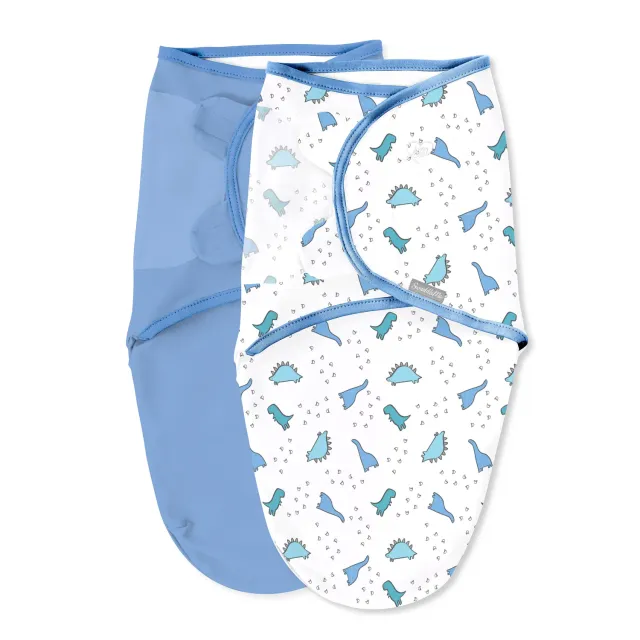SwaddleMe Original Pucksack Dino Tracks 0-3 Monate 2er Baumwolle
