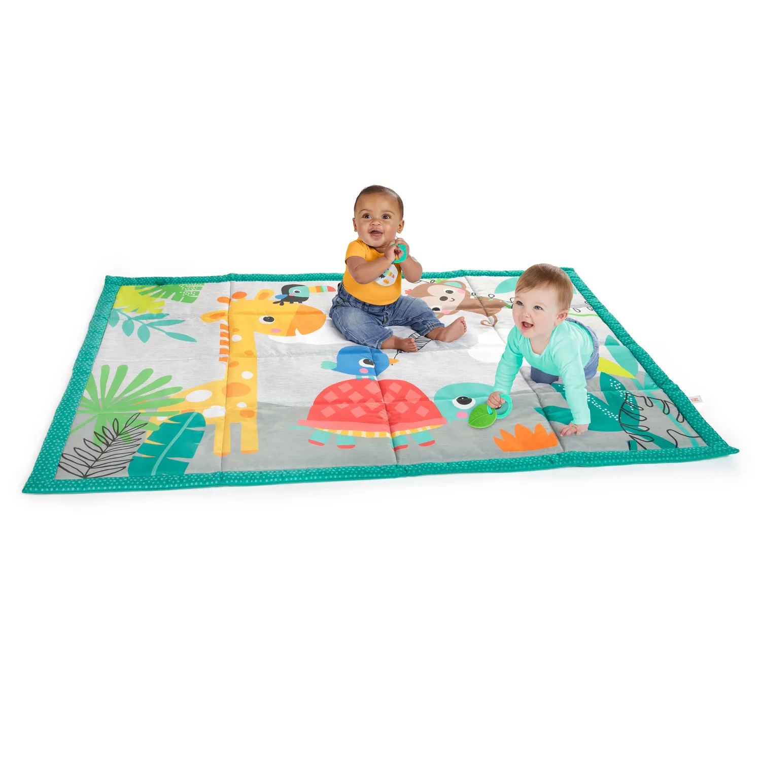 Bright Starts Roam About Spielmatte Jumbo waschbar Dschungel