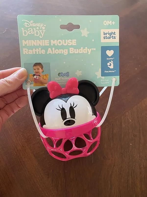 Disney Baby Minnie Mouse Rattle Along Buddy Rassel Pink BPA-frei