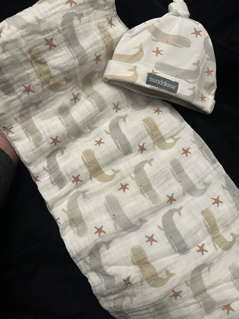 SwaddleMe First Moments Musseldecke & Mütze Set 4-tlg oeko-tex
