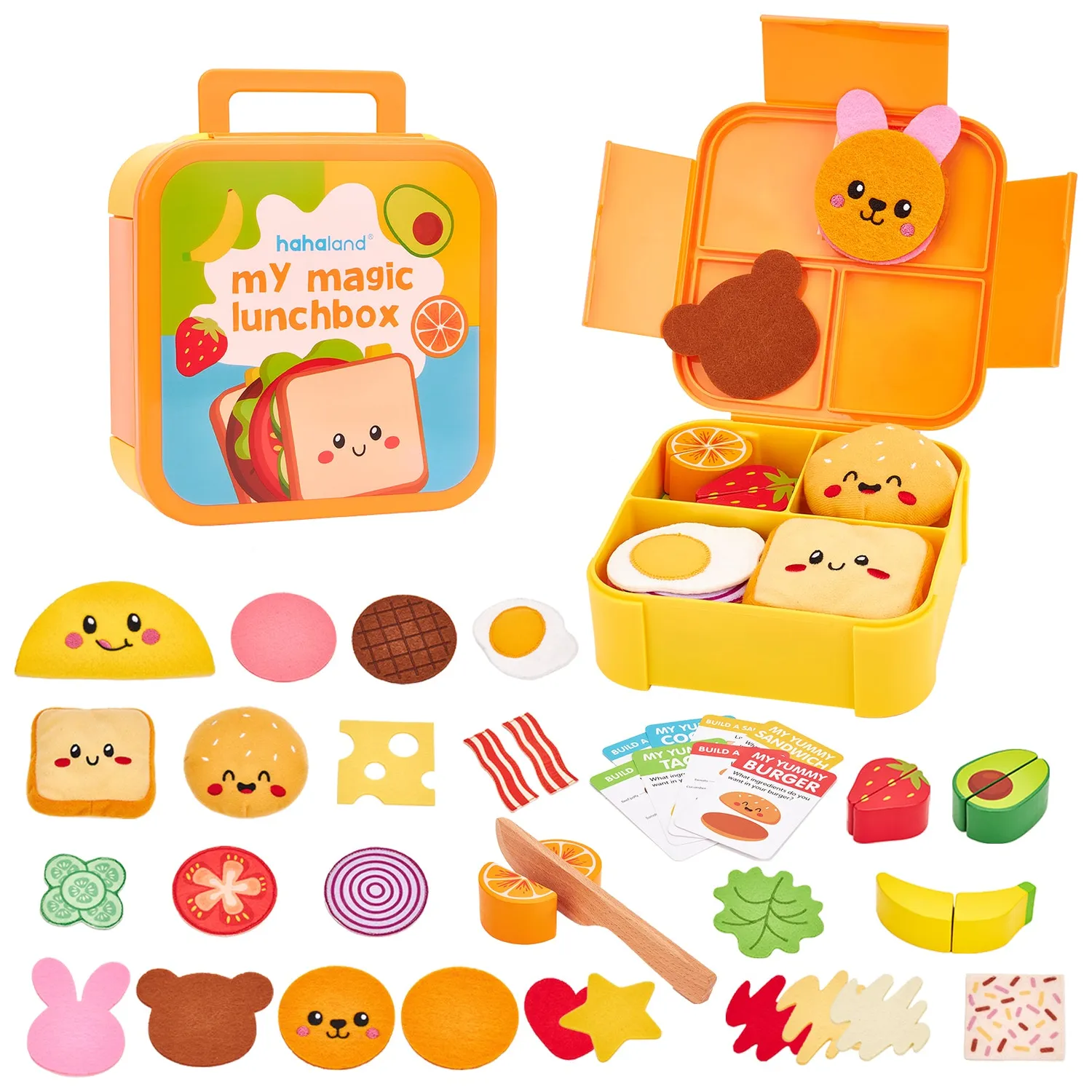 hahaland Tiny Chef Lunchbox Holzspielzeug schneidbar