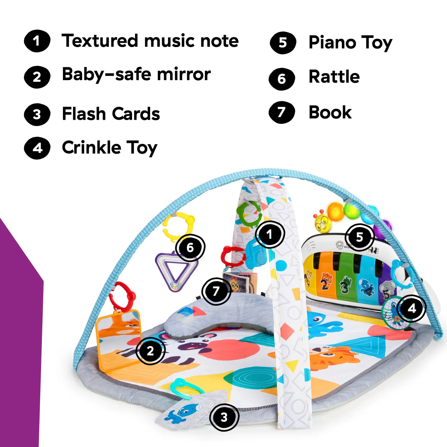 Baby Einstein 4-in-1 Kickin Tunes Spielbogen mit Piano 0-36 M.
