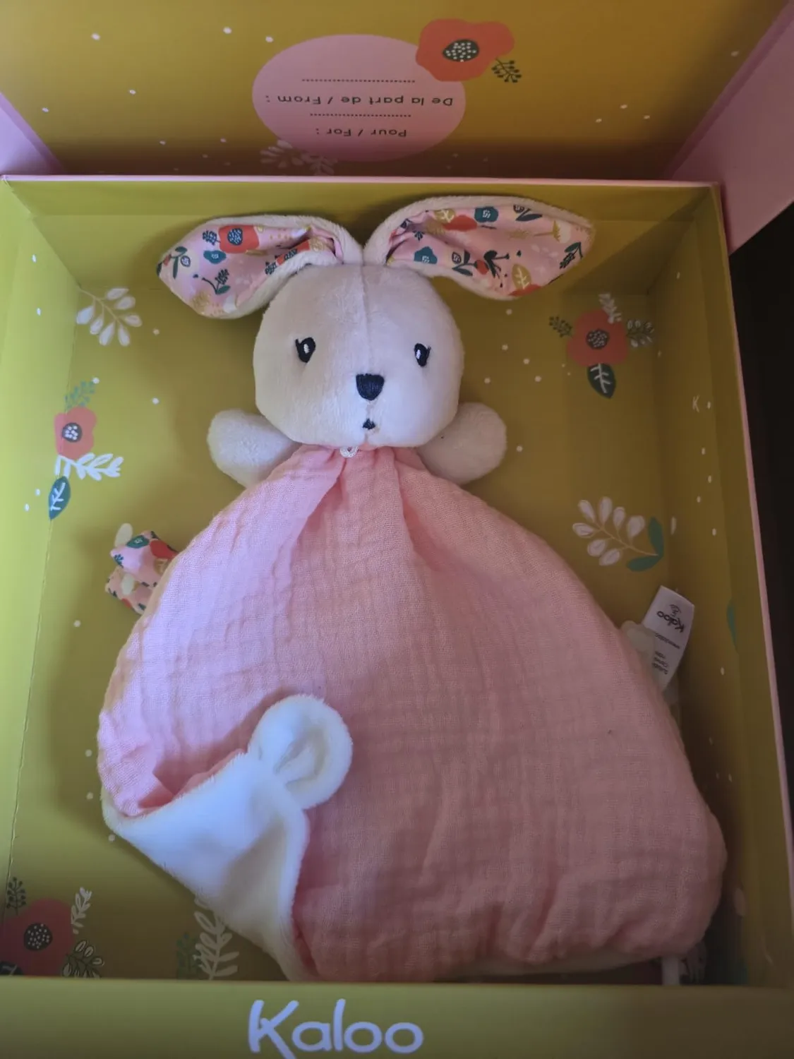 Kaloo K'Doux Geschenkset Hase 3-teilig Taubendruck
