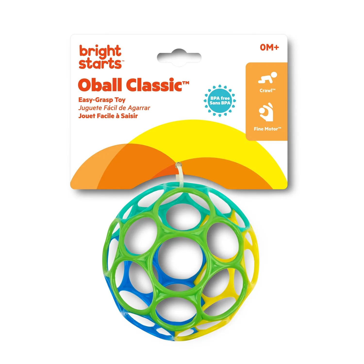 Bright Starts Oball Easy Grasp Classic Ball Blau-Grün 10 cm griffig
