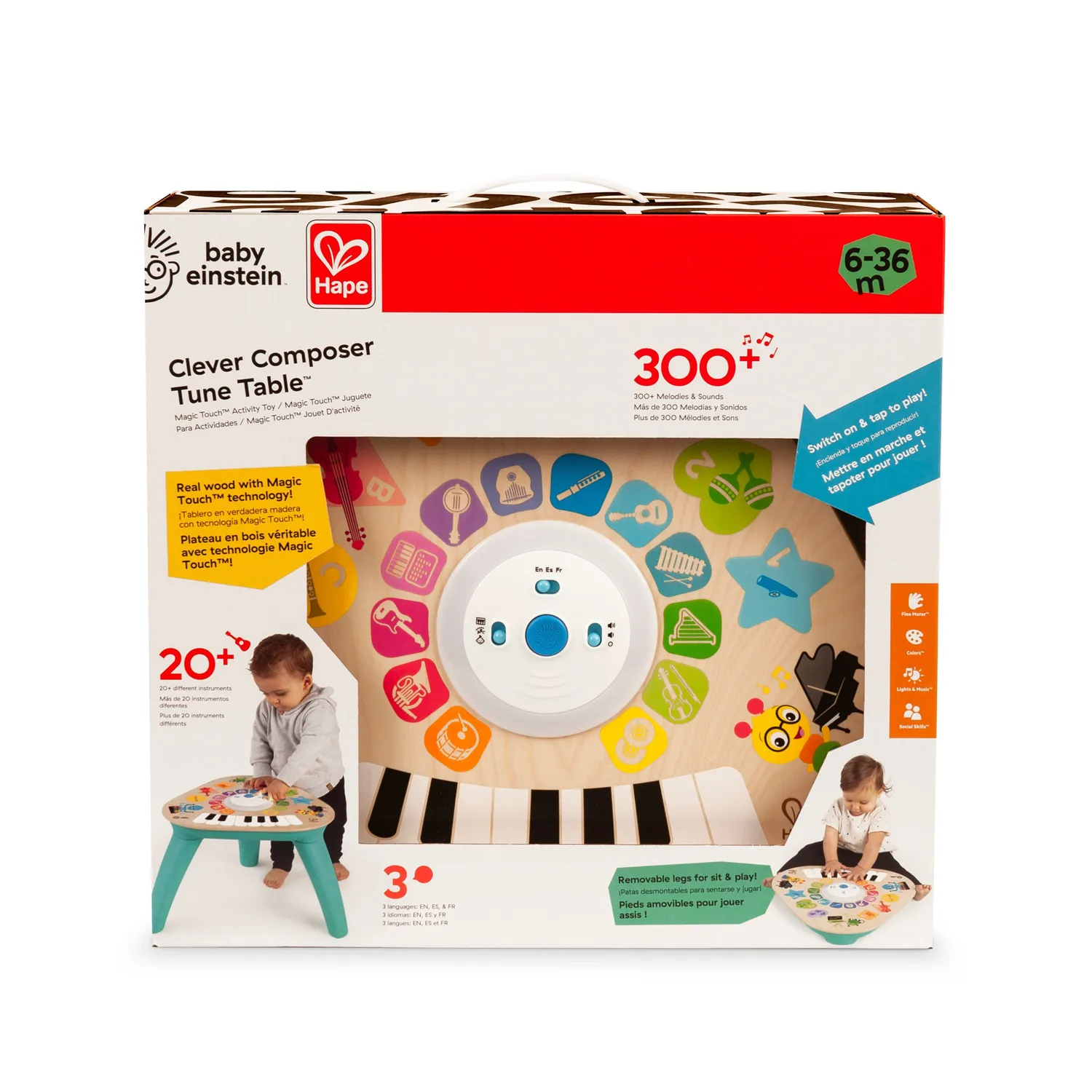 Baby Einstein Clever Composer Tune Table Spieltisch Holz