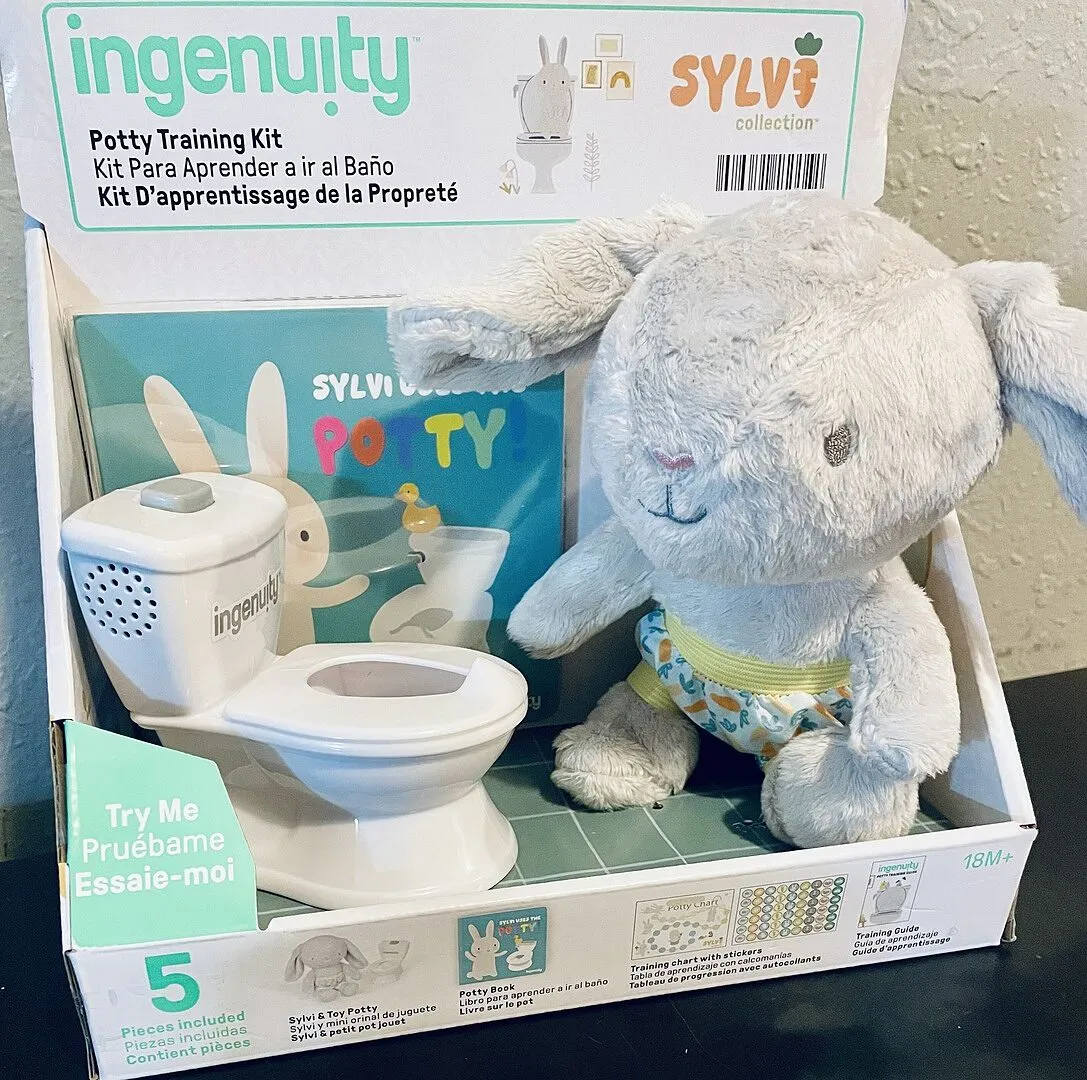 Ingenuity Sylvi Töpfchentraining Set mit Plüschhase und Miniklo