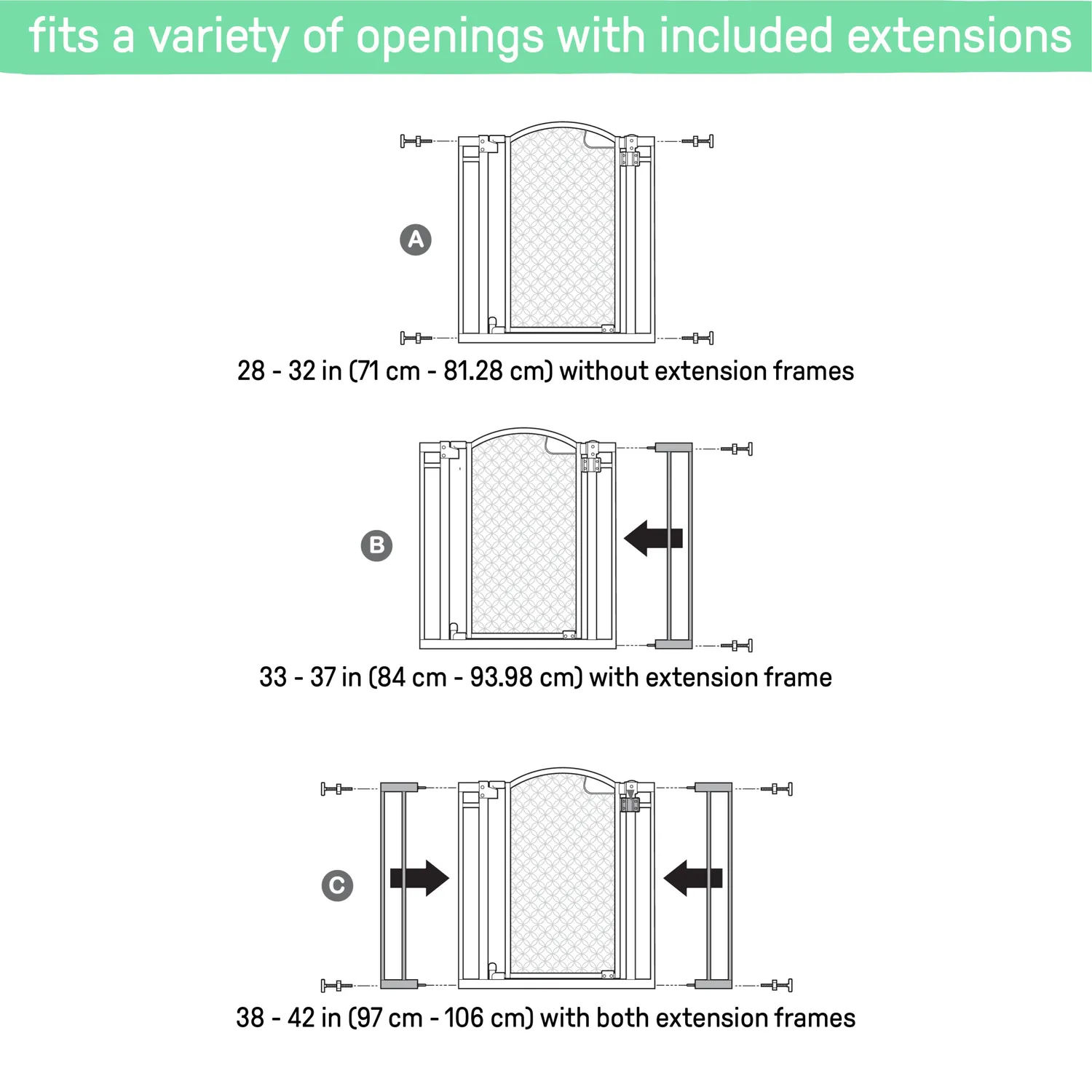 Ingenuity Doorway 42W Treppenschutzgitter 71-107 cm Braun