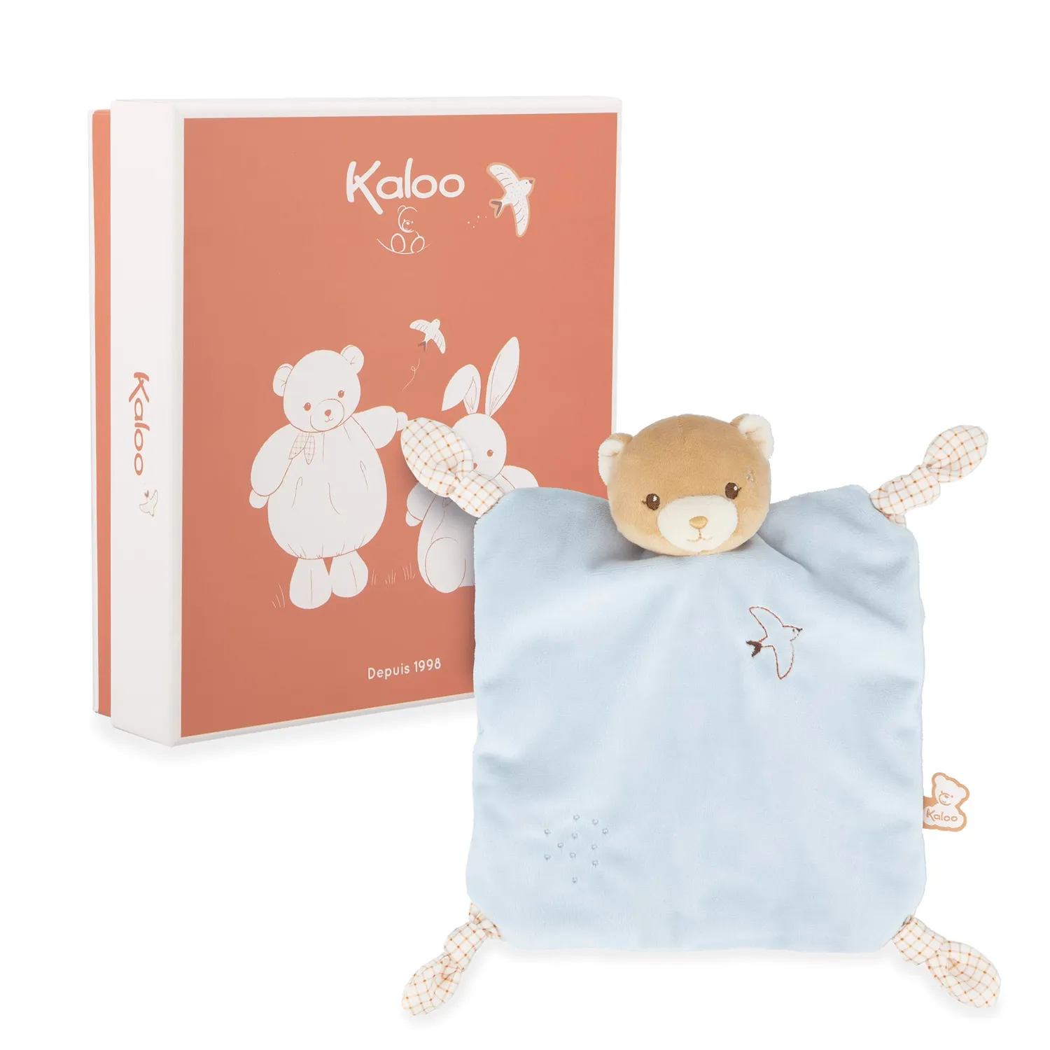 Kaloo Carré Douceur Hase Schmusetuch rosa 24 cm weich