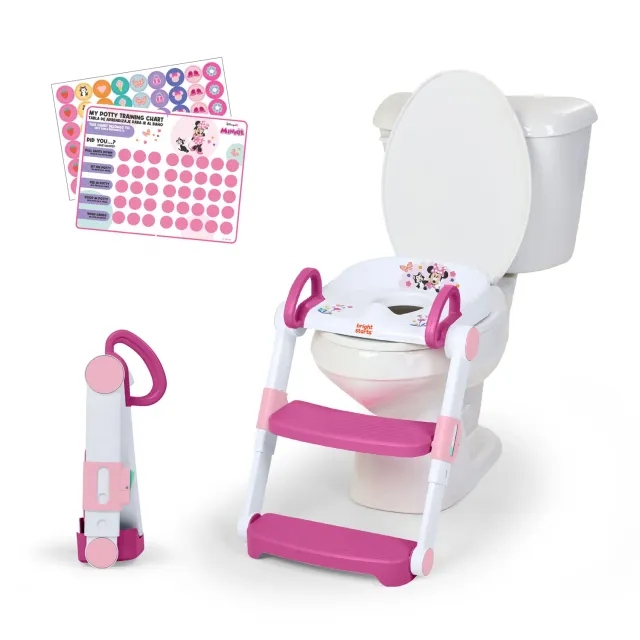 Bright Starts Minnie Töpfchensitz mit Leiter rosa faltbar