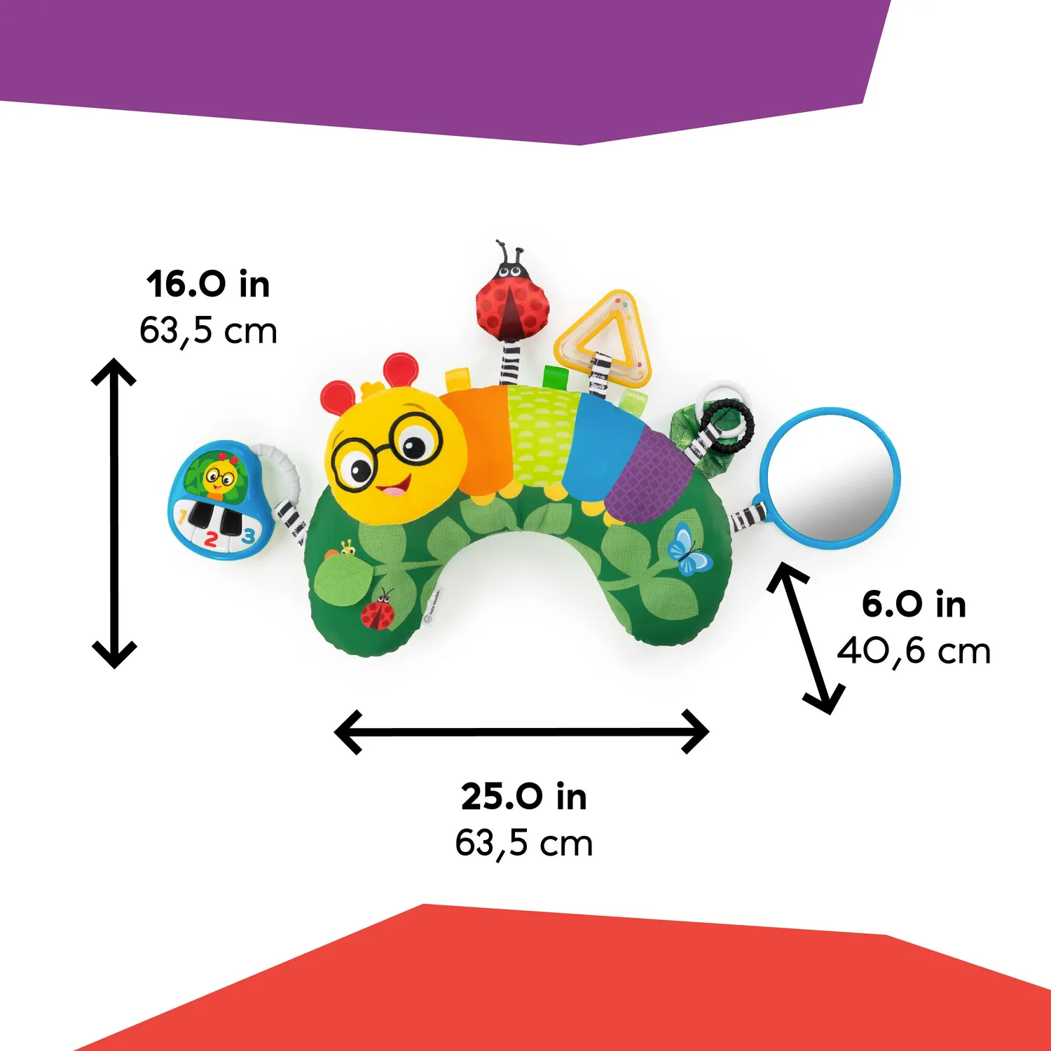 Baby Einstein Cal-a-Pillow Bauchlagenkissen mit Piano
