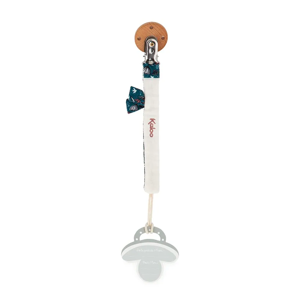 Kaloo K'Doux Schnullerkette Stoff Holz 16,5 cm Natur