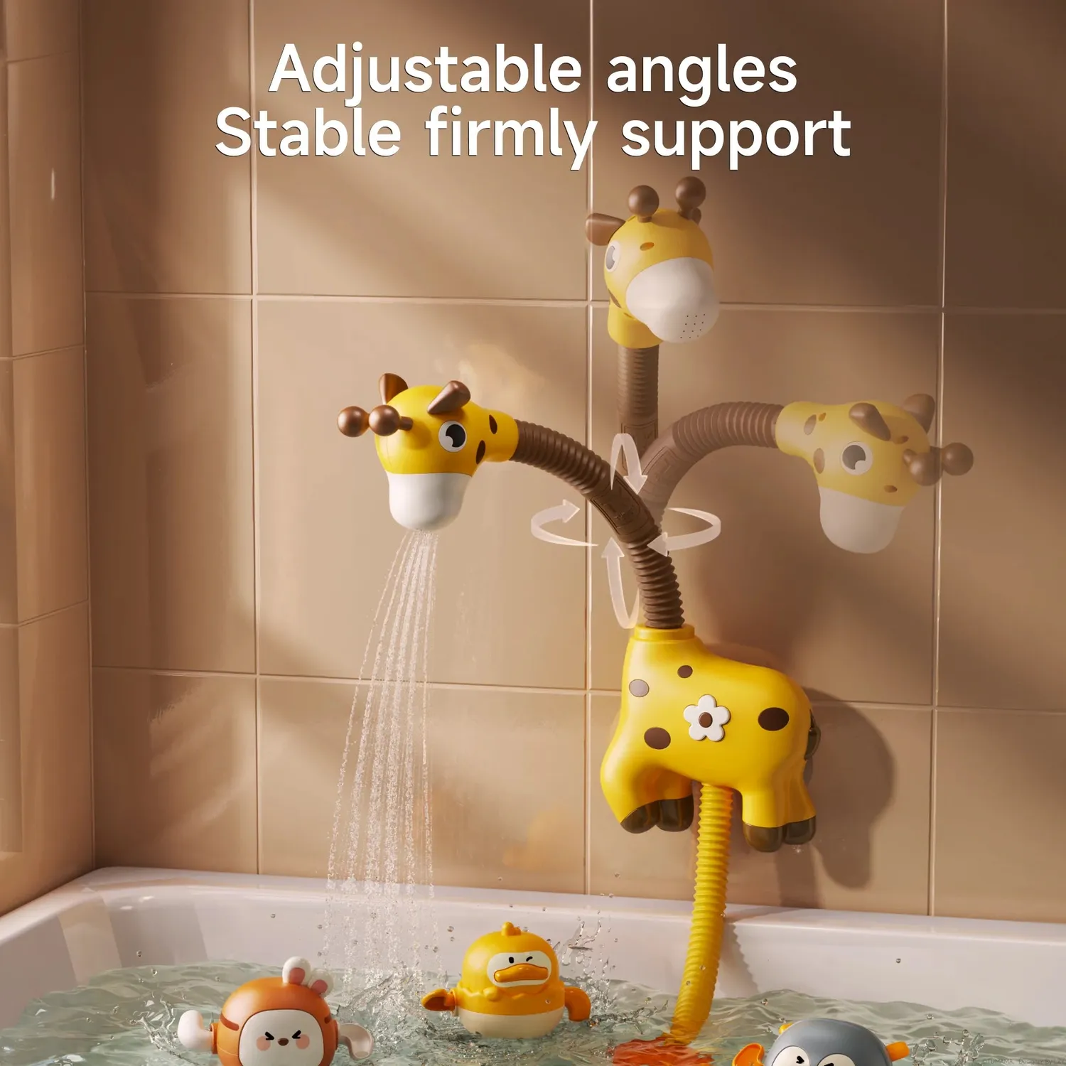 TUMAMA Giraffe Bade-Spielzeug Set mit Dusche