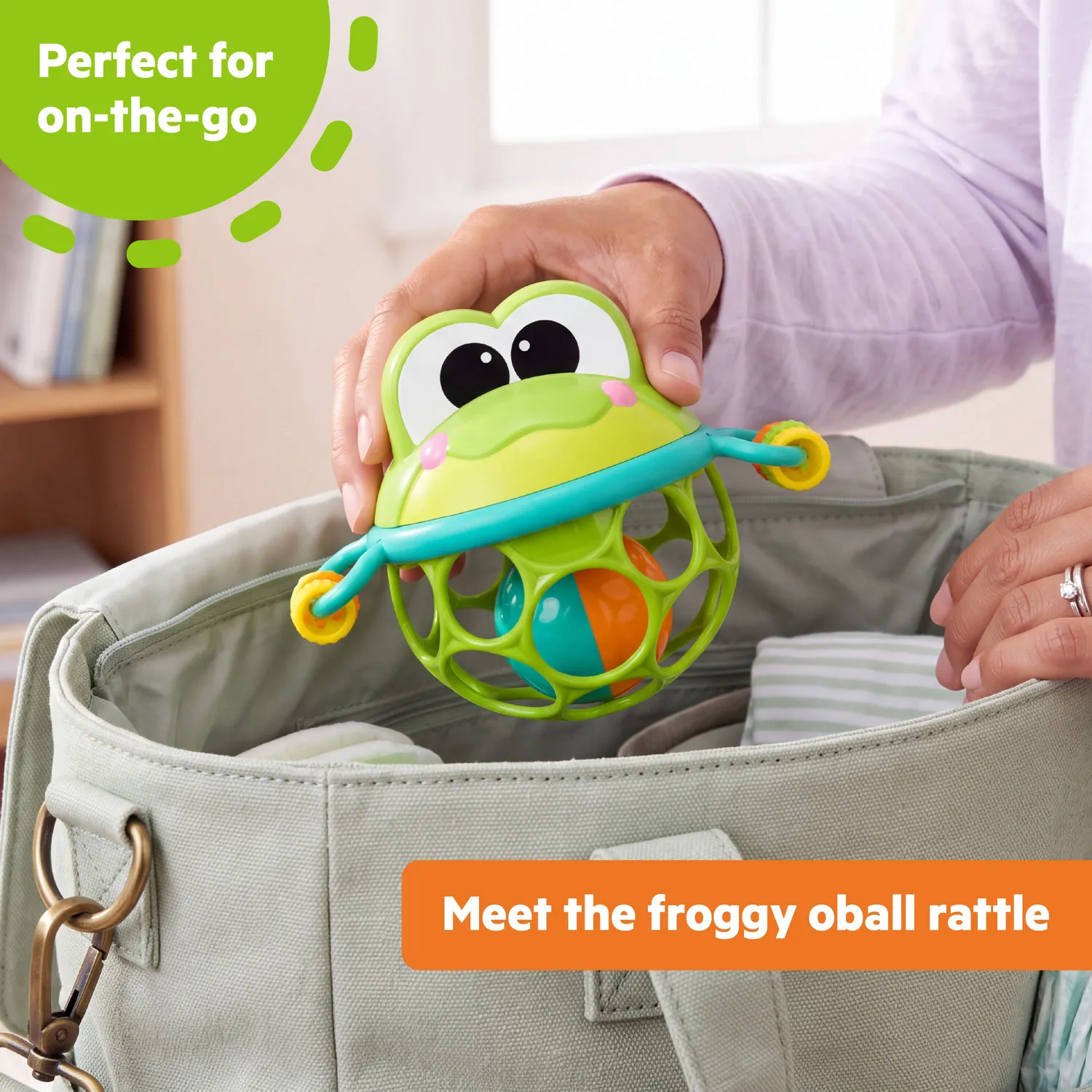 Bright Starts Oball Jingle & Shake Pal Rassel Frosch grün