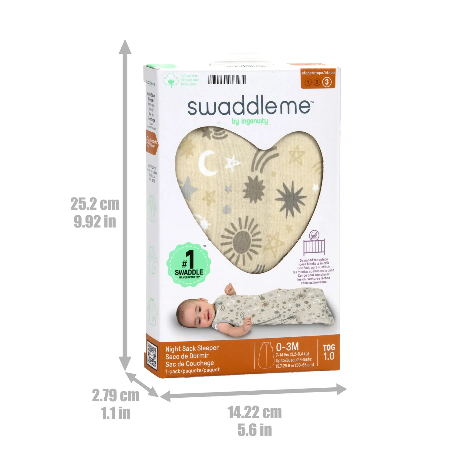 SwaddleMe Night Sack Babyschlafsack Celestial Dance 1.0 TOG