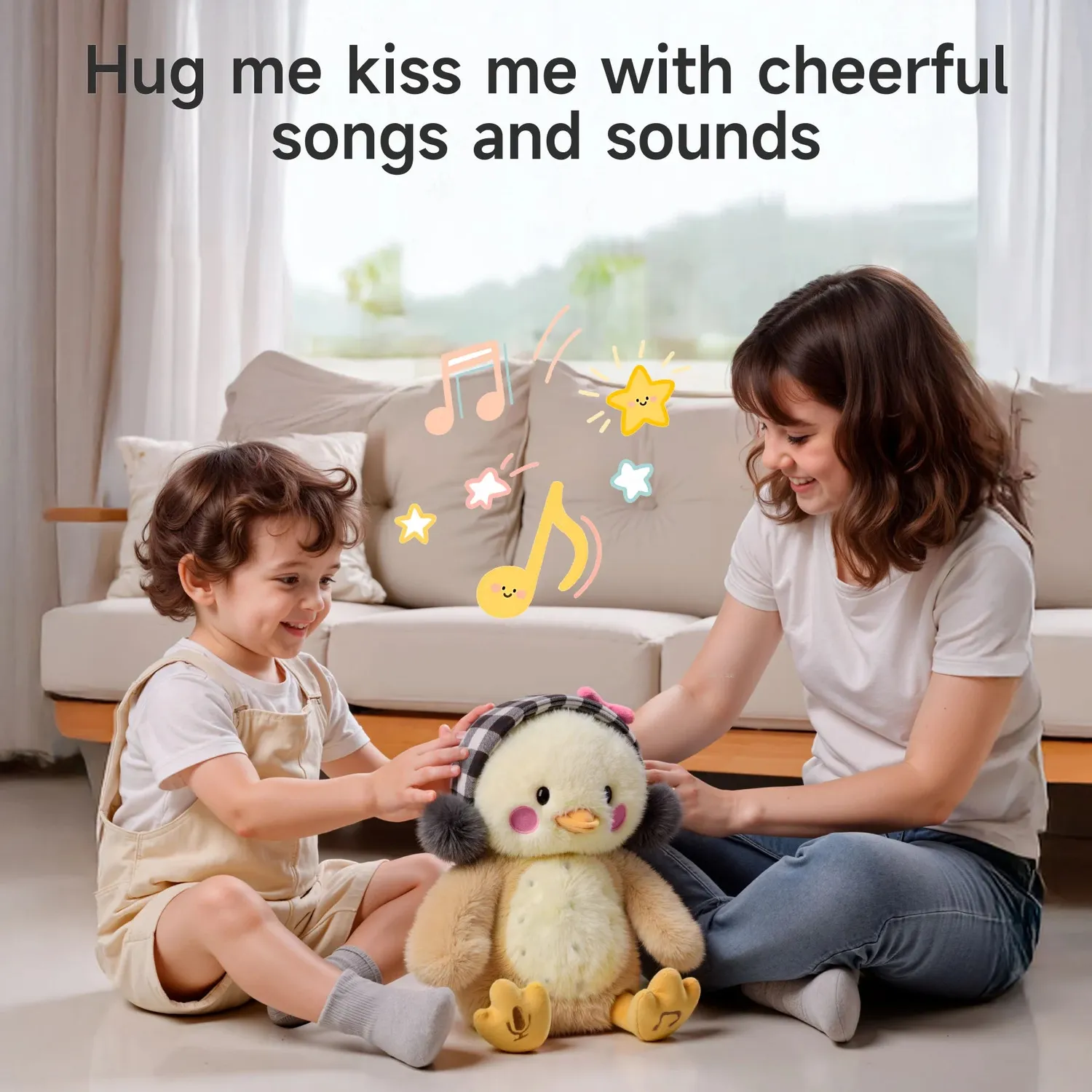 TUMAMA Plüschküken Kuscheltier mit Musik