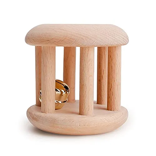 let's make Montessori Rassel Holz natur 4-teilig Greifspielzeug