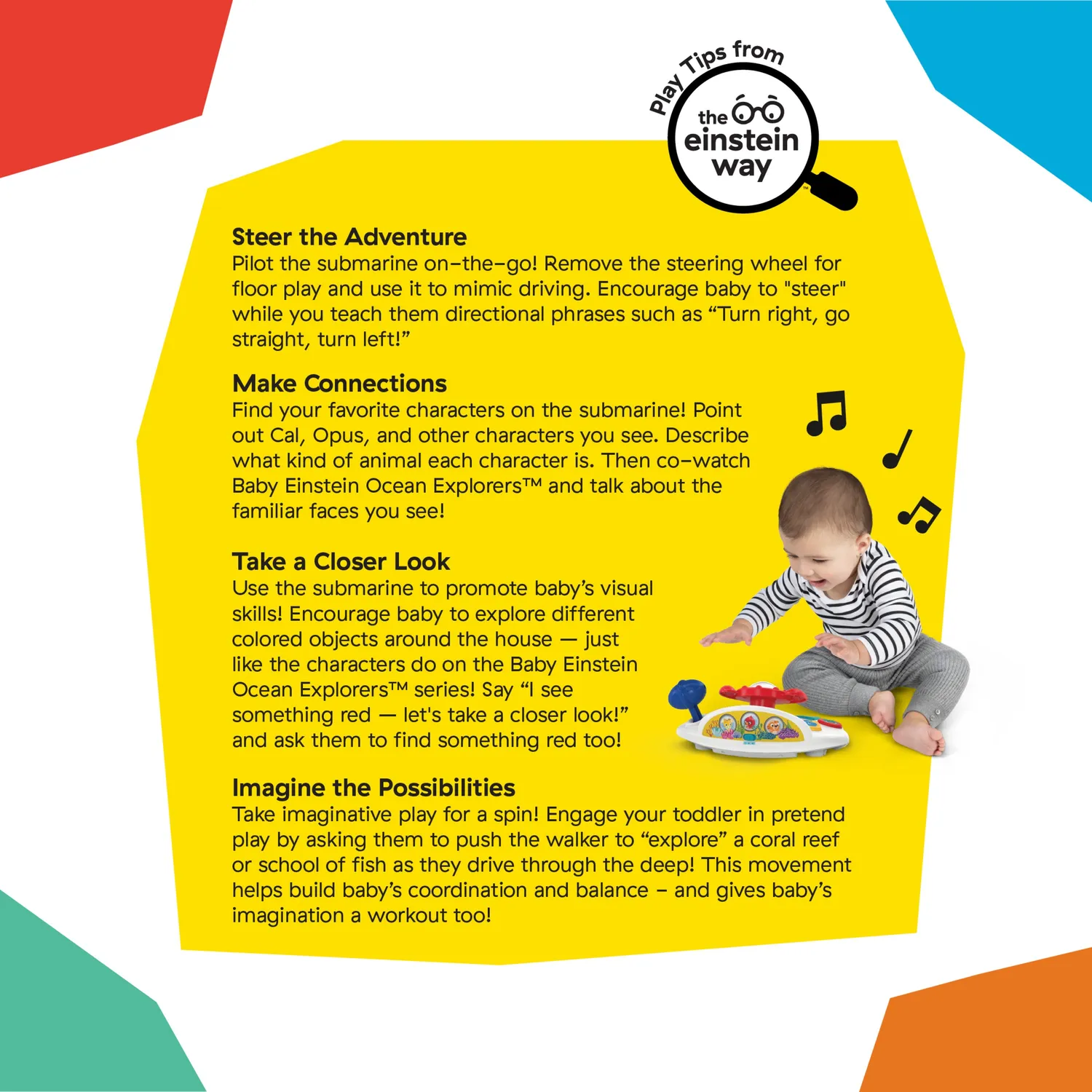 Baby Einstein Dive & Discover 3-in-1 Lauflernhilfe U-Boot