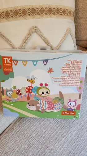 TUMAMA Raupe Kuscheltier Baby sensorisch mit Beißringen