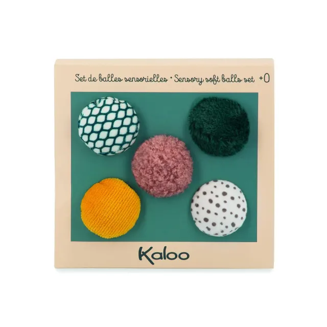 Kaloo Stimuli Sensorikbälle Babyspielzeug 5er-Set 5 cm