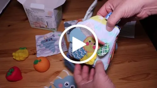TUMAMA Montessori Tücherbox Babyspielzeug mit Spiegel waschbar