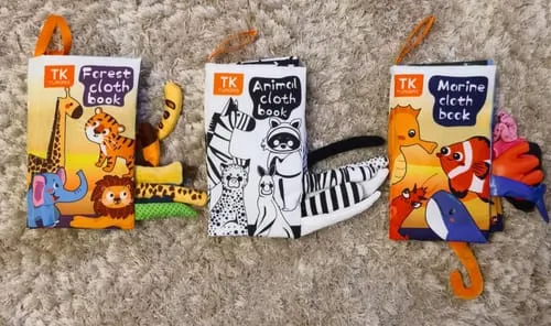 TUMAMA Knister Stoffbuch Tierschwänze Baby