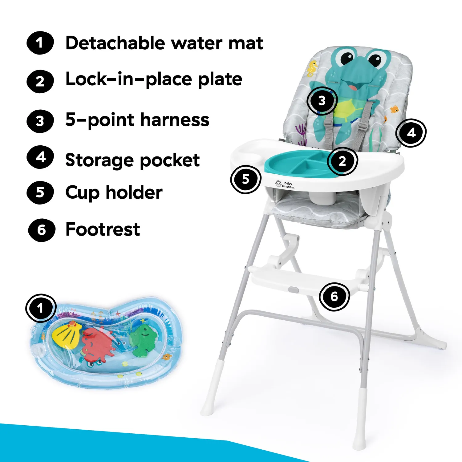 Baby Einstein Ocean Explorers Snack Splash Hochstuhl kompakt