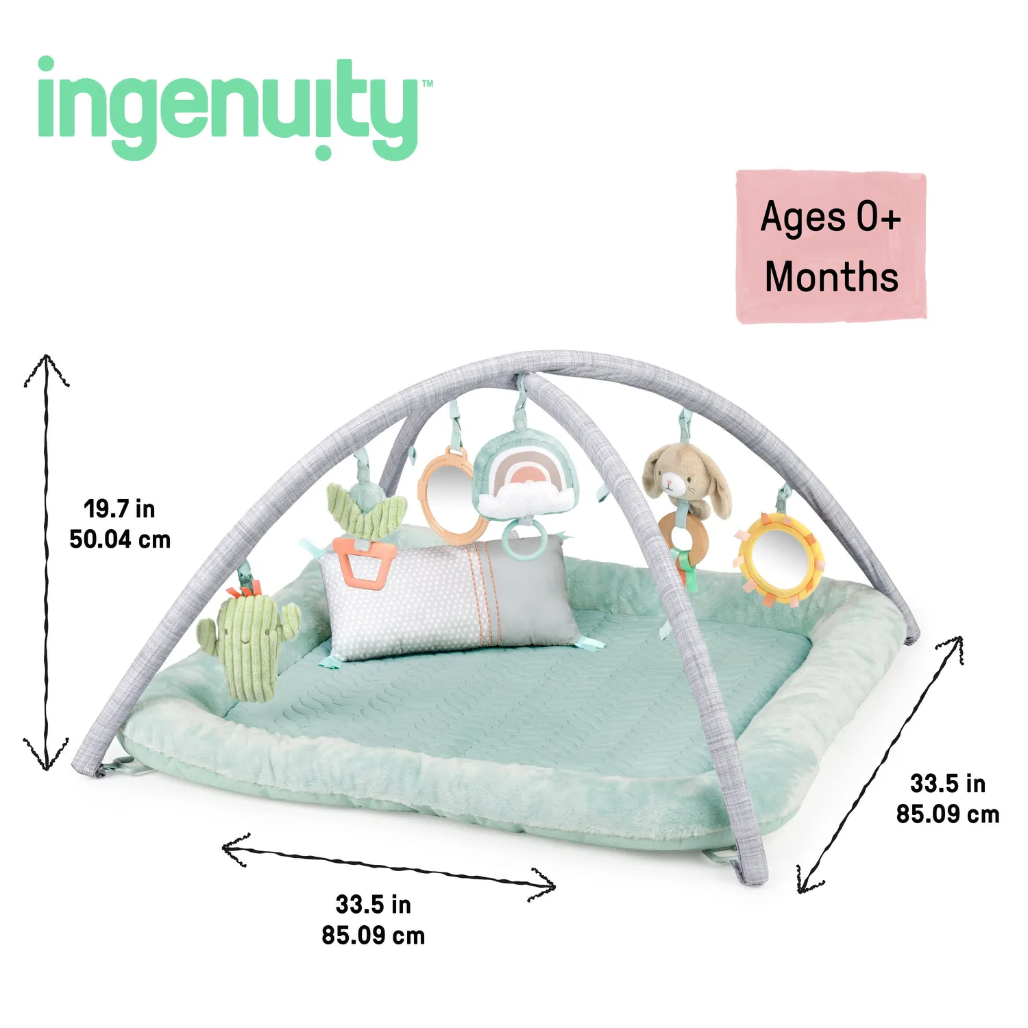 Ingenuity Calm Springs Spielbogen Plüschdecke Bambus mit 6 Toys