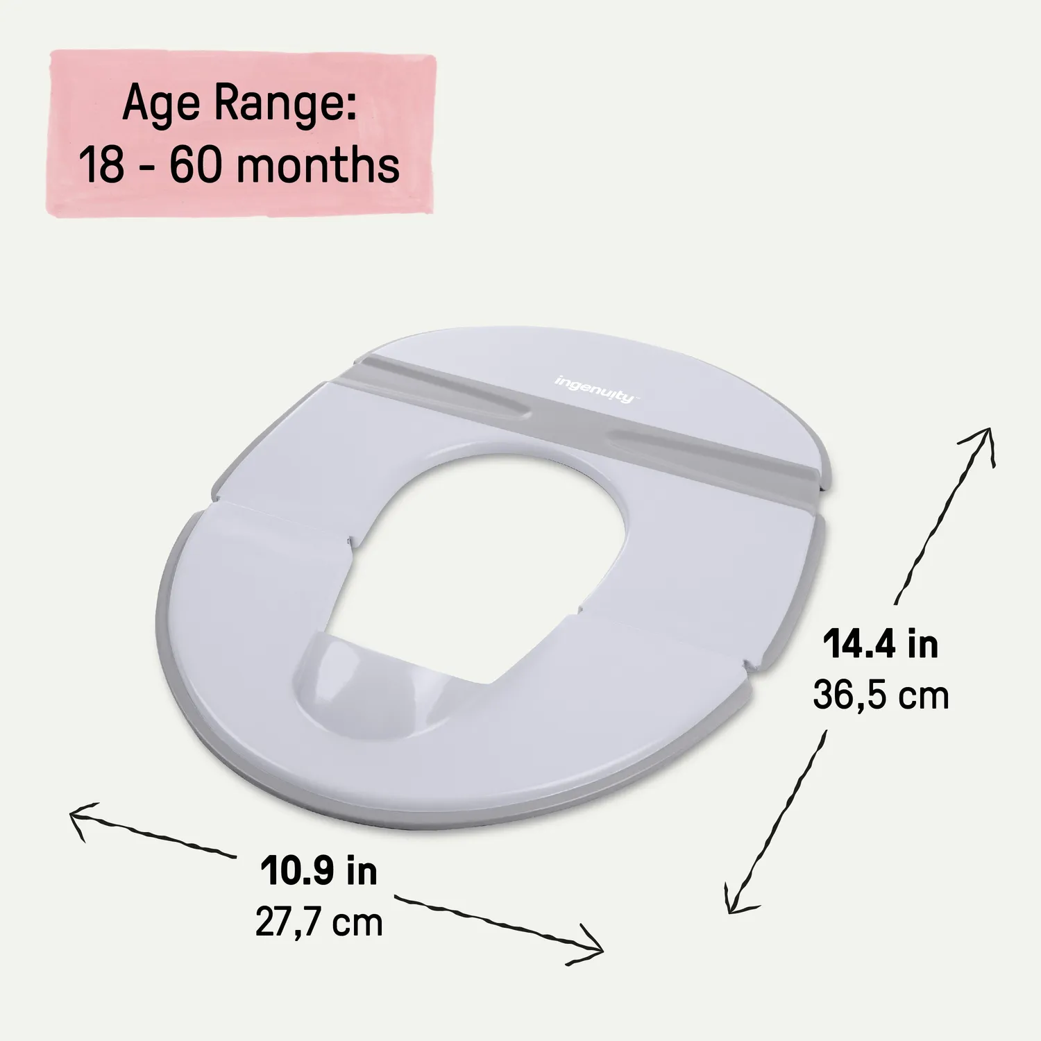 Ingenuity FoldAway Töpfchenaufsatz WC-Sitz Faltbar mit Tasche