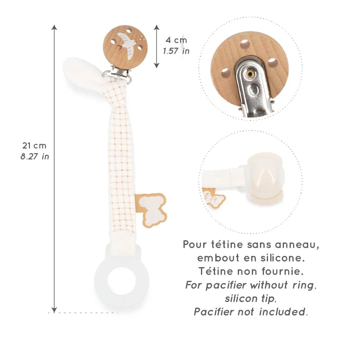 Kaloo Schnullerclip Schnullerhalter Creme 22 cm ab Geburt