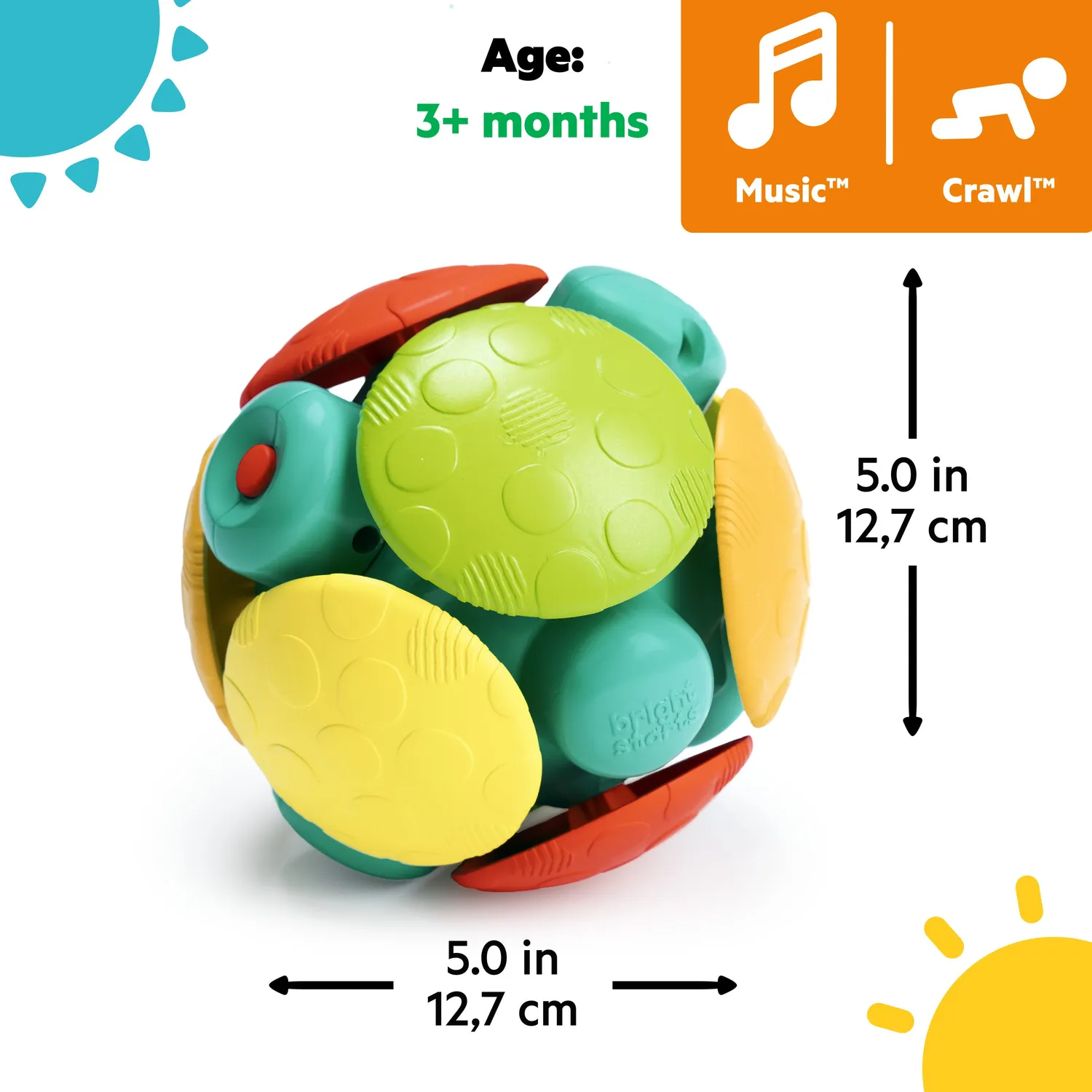 Bright Starts Wobble Bobble Ball Krabbelball mit Sound