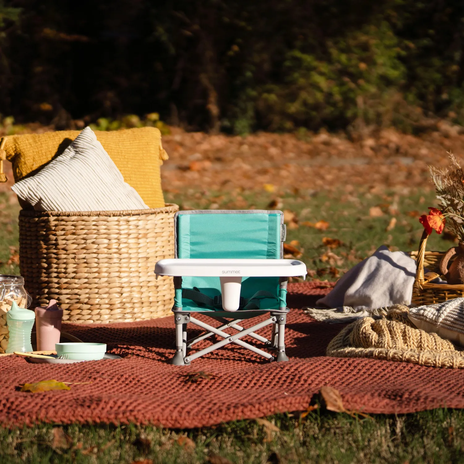 Summer Pop N Sit Booster petrol Sitzerhöhung Tablett