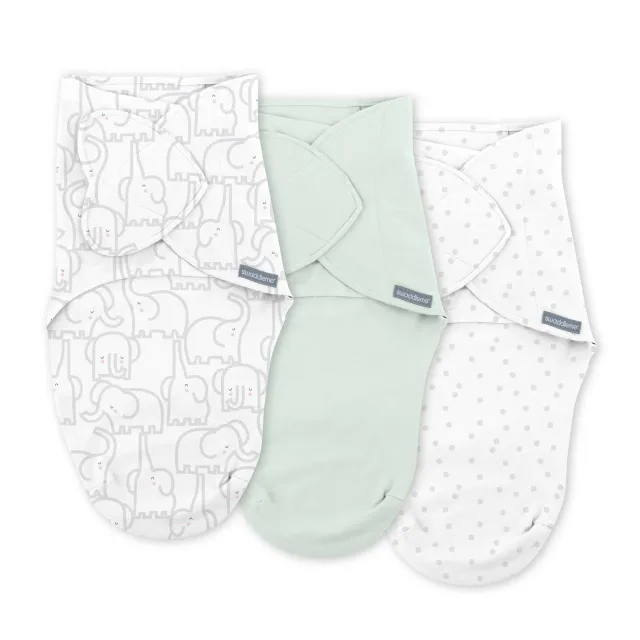 SwaddleMe Monogram Elephant Dance Pucktuch 0-3 Monate 3er-Pack Baumwolle