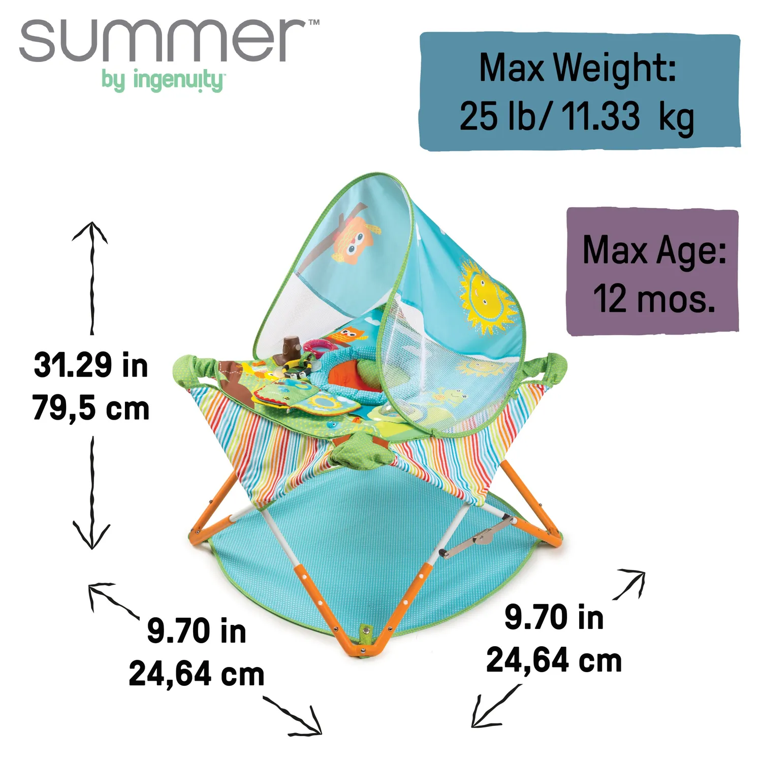 Summer Pop N Jump Baby-Jumper mit Verdeck faltbar