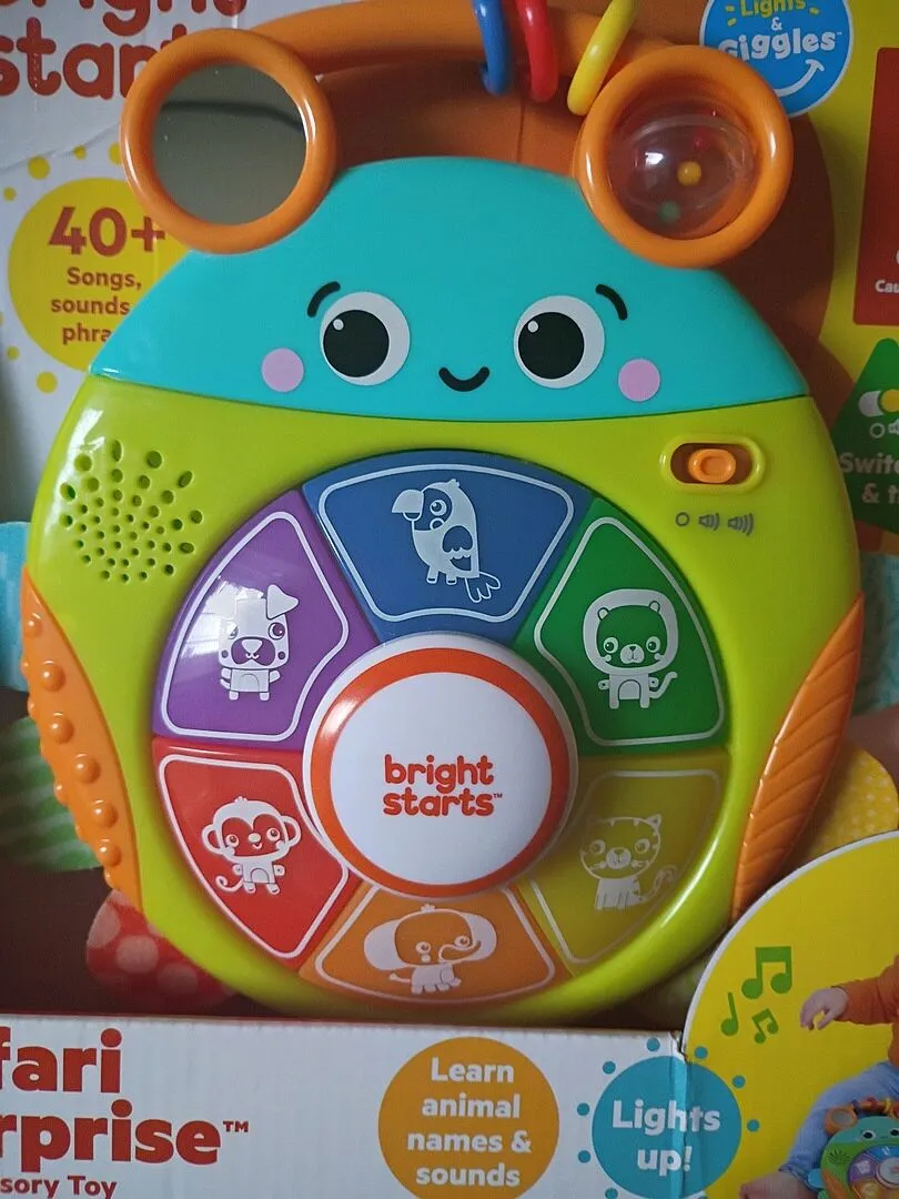 Bright Starts Safari Surprise Multisensory Lernspielzeug Käfer