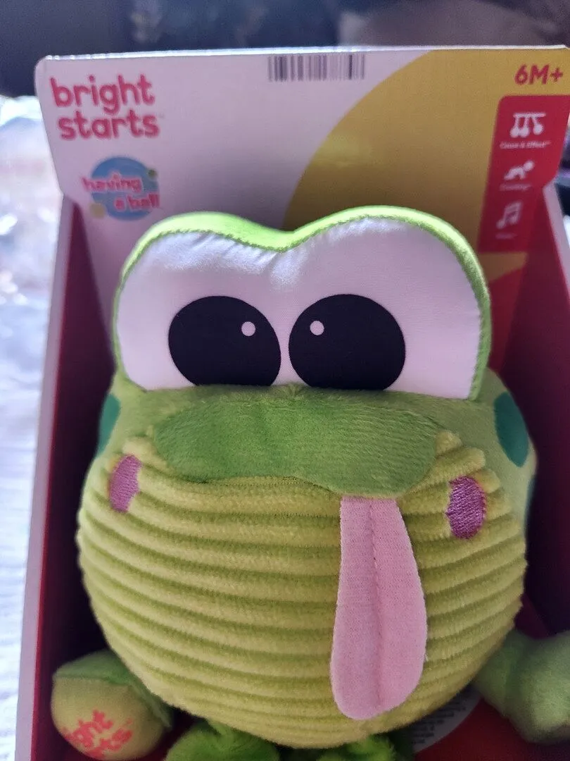 Bright Starts Bop Around Frog Plüschspielzeug mit Musik