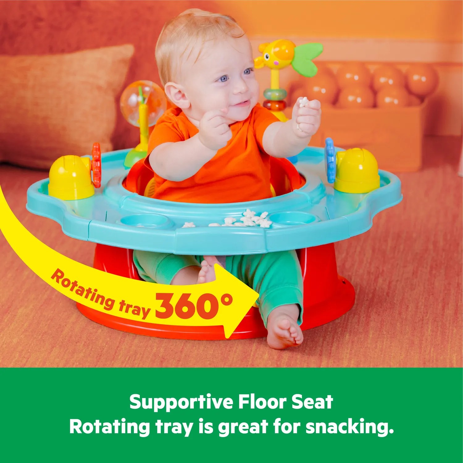 Bright Starts Playful Paradise SuperSeat 3-in-1 Babysitz mit Tablett
