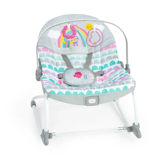 Bright Starts Rosy Rainbow Babywippe mit Vibration bis 18 kg