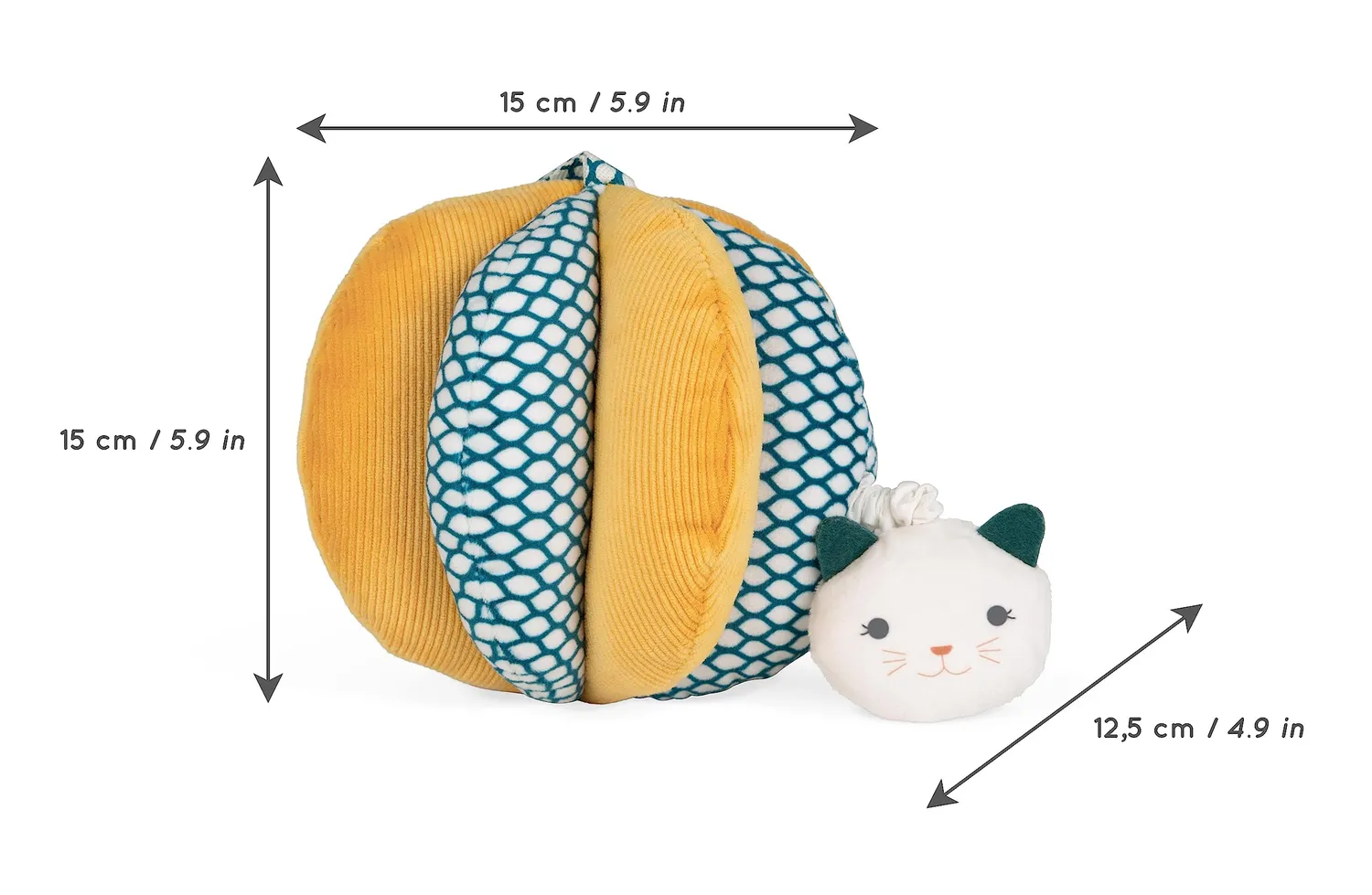 Kaloo Stimuli Greifball Vibration Katze 12cm waschbar